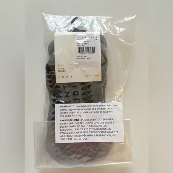 Pointe Studio Union Full-Foot Grip Socks, Pilates Barre & Yoga Socks S/M (5-7.5) - Picture 8 of 9